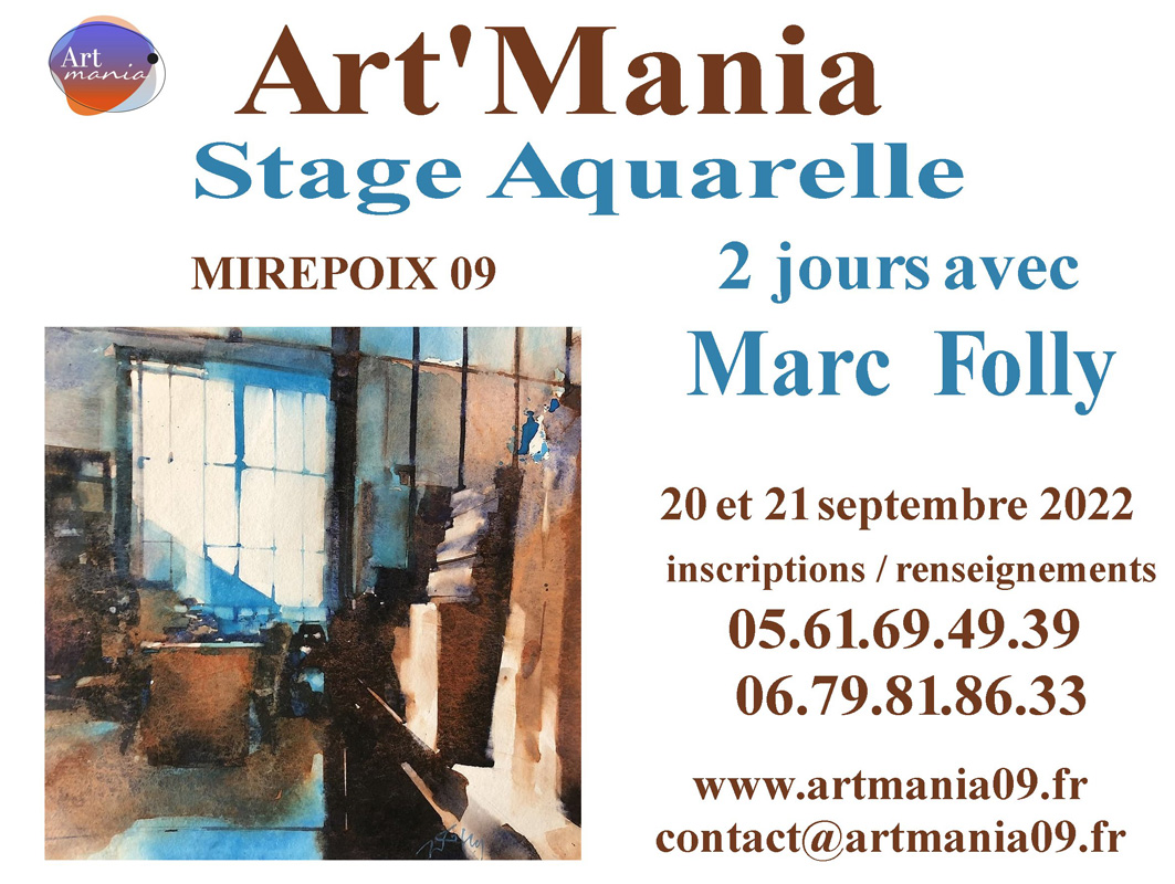 Stage aquarelle 2 jours avec Marc Folly