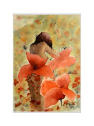Femme coquelicot